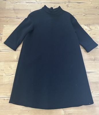 Ungetragenes schwarzes MaxMara 1/2-Arm-Kleid, knielang, kleiner Stehkragen Gr.38