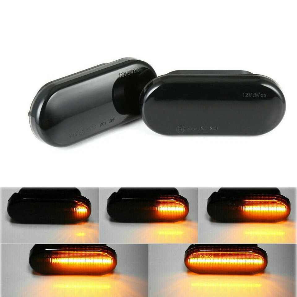 2X INTERMITENTE LATERAL LED DINÁMICO INTERMITENTE PARA VW T5 GOLF 3 4 PASSAT LUPO SEAT LEON Foto 4 de 4