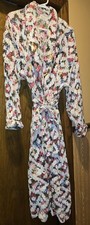 Vintage Gold Label Victoria Secrets Terrycloth Floral Full Length Women's Robe