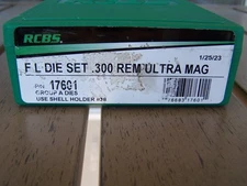 RCBS F L Die Set .300  REM ULTRA MAG  # 17601 ~ Brand New ~