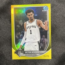 2025-26 Bowman Chrome VICTOR WEMBANYAMA Yellow /75 