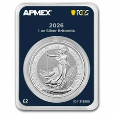 2026 GB 1 oz Silver Britannia MD® Premier + PCGS®