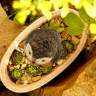 2 Pcs Plastic Garden Owls Animal Figurines Miniature Decorative Statues