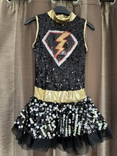 Weismann Dance Costume: Save The day, Medium Adult, Black And Gold