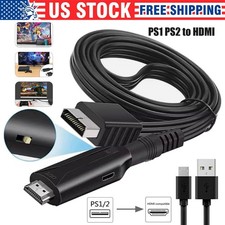 For Sony PS1 PS2 to HDMI Adapter Cable Game Console Audio Video Converter Cable