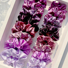 12Pcs Satin Scrunchies Hair Ties High Elastic Soft Women Ponytail Bands
