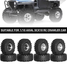 4Pcs Aluminium 1.9" Wheel Hub Tire For 1/10 AXIAL SCX10-III RC Crawler Car