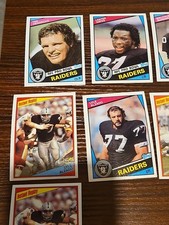 1984 Topps Football Oakland Raiders Lot - Ted Hendricks, Marcus Allen + More (9)