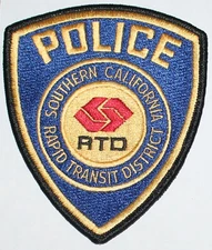 Defunct RTD POLICE Rapid Transit Dist of So. California patch #7