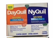 Vicks DayQuil & Nyquil Acetaminophen Severe Cold Flu Medicine 54Ct Exp 03/26