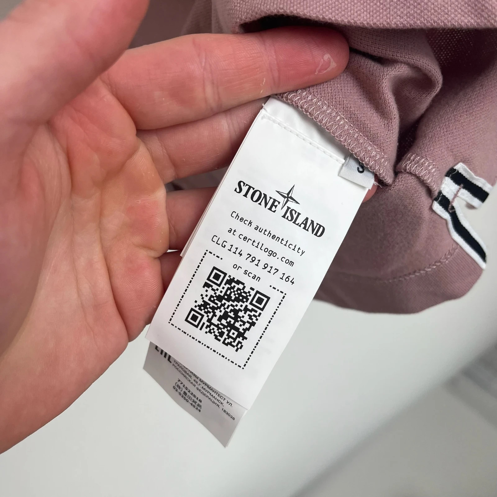 Stone Island Pink Polo Shirt image 6