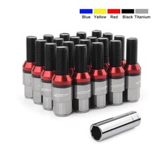 20Pcs Wheel Nuts Taper Lug Bolt Steel M12x1.25 M12x1.5 M14x1.25 M14x1.5 Set