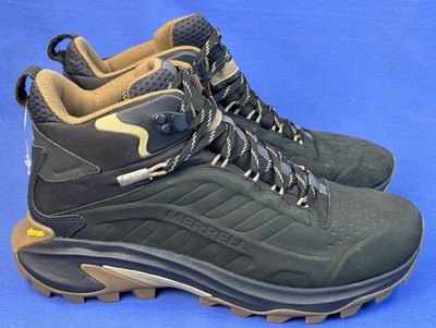 Merrell Men's Moab Speed 2 Leather Mid Waterproof Boots - Black - Size 9 NWOT