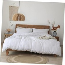 Linen Duvet Cover 100 Washed French Flax Linen Bedding California King White