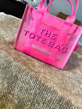 Marc Jacobs The Tote Bag Small Pink Zip Top Handle w/ Detachable Strap