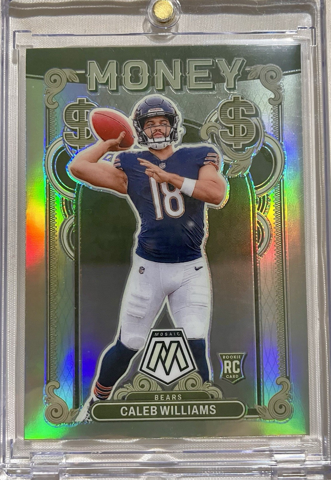 Panini 2024 Mosaic Money Prizm Insert Caleb Williams Rookie Bears #7 Super Clean