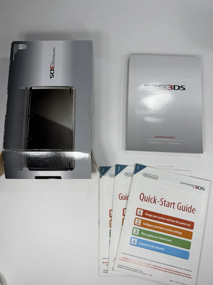 Nintendo 3DS Cosmo Black *Empty Box Only* (NO CONSOLE) Original with Manual - Image 3 of 4