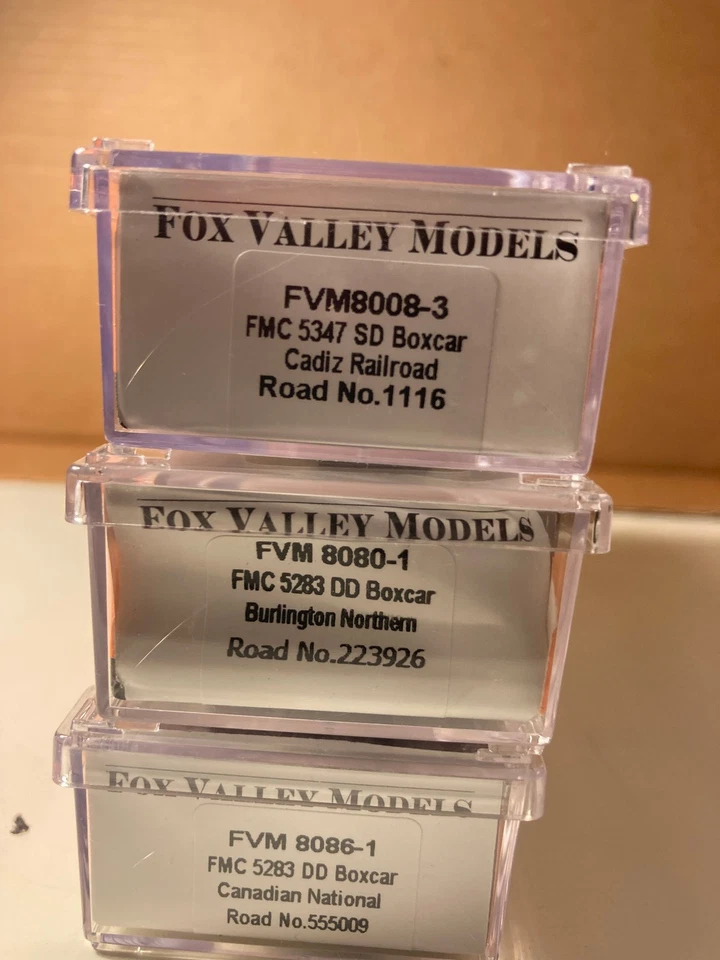 FVM N Scale PS 5347(qty=1)  & 5283(qty=2) Boxcars CAD1116, BN223926, CNA555009 - Image 2 of 2