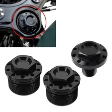 CNC Fork Tube Cap Bolt W/ Steering Stem Bolt For Harley FXR FXD XL883