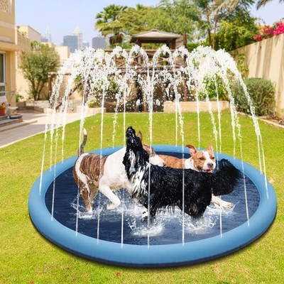 Sprinklermatte für Hunde 170cm   Hundepool Splash Pad Wasserspiel Garten