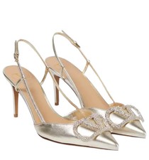 Valentino Garavani Silver 90 Shoes with Crystal Details - Elegant & Chic