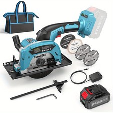 SeeSii Mini Saw 21V 4.0ah Battery 3-1/2" Brushless Cordless Compact Circular Saw