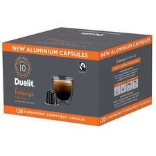 Dualit Intense Aluminium Coffee Drink Pods Aluminium Nespresso Pack 120 Capsules 0.22 per lighter