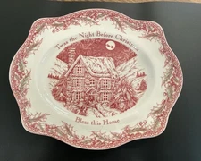 Noble Excellence Twas The Night Before Christmas Stoneware 12” Platter/Tray