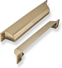 10 Pack 2-1/2 Inch Center to Center Brushed Brass Cabinet Cup Pulls Gold Draw...