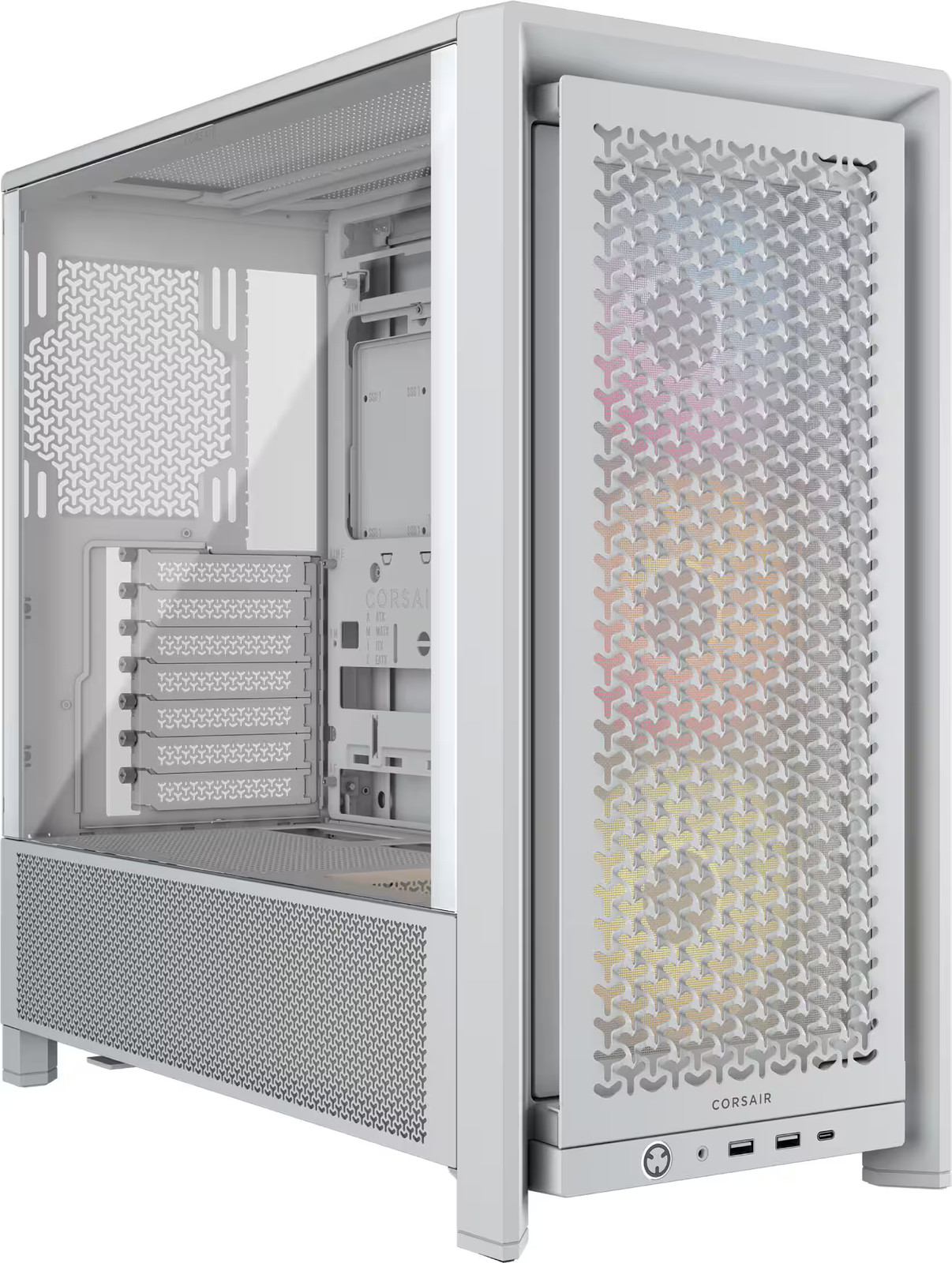 CORSAIR - FRAME 4000D RS ARGB ATX Mid-Tower PC Case - White 14490₽
