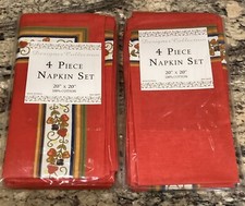 8 NEW IN Pkg 100% COTTON NAPKINS DESIGNER COLLECTION FALL COLORS 20”Square