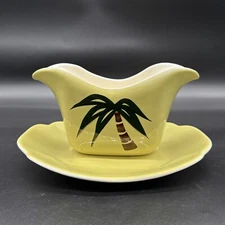 Tahitiby CONTINENTAL KILNS Gravy Boat with Attached Underplate 8 1/2”