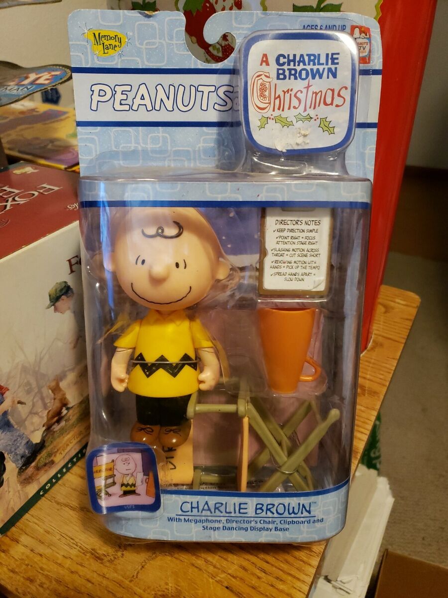 Peanuts Charlie Brown Figure Charlie Brown Christmas Toy Rare Director Set NIB Peanuts Charlie Brown Figure Charlie Brown Christmas Toy Rare Director Set NIB
