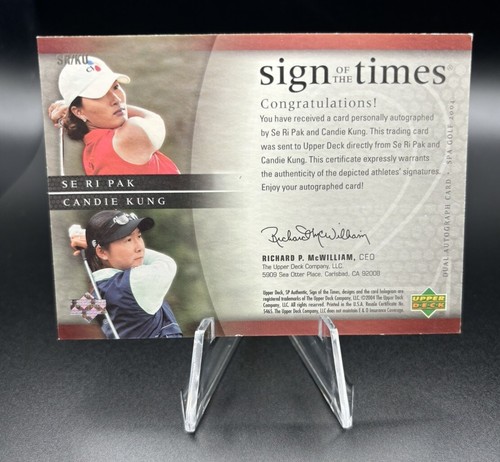 2004 SP Authentic Sign of the Times Dual #SR-KU Se Ri Pak, Candie Kung /250 READ - Picture 3 of 3