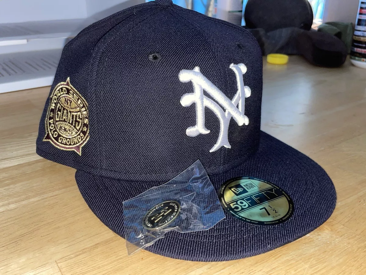 New York Yankees New Era Cooperstown Collection Wool 59FIFTY Fitted Hat - Navy, Size: 7 1/2, Blue