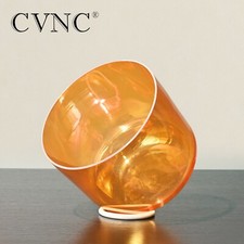 CVNC 432HZ 6 inch D Navel Chakra Alchemy Clear Crystal Singing Bowl Sound Bath