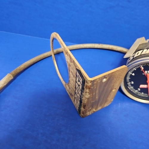 VINTAGE MOROSO TACH BRACKET CABLE TACHOMETER MECHANICAL DRIVE GASSER RATROD CAR - Picture 5 of 24