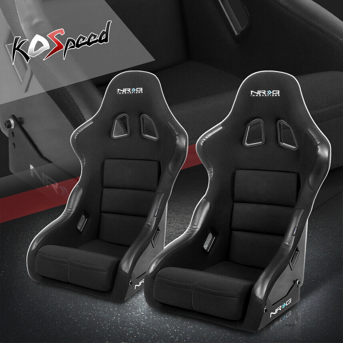 NRG Fiberglass Bucket Seat (Medium, Cloth/Vinyl) Bottom Mount NRG Fiberglass Bucket Seat (Medium, Cloth/Vinyl) Bottom Mount