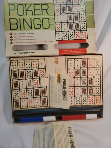 60s Vintage Transogram Poker Bingo Card Board Game. USA Complete #5010 - Picture 3 of 7