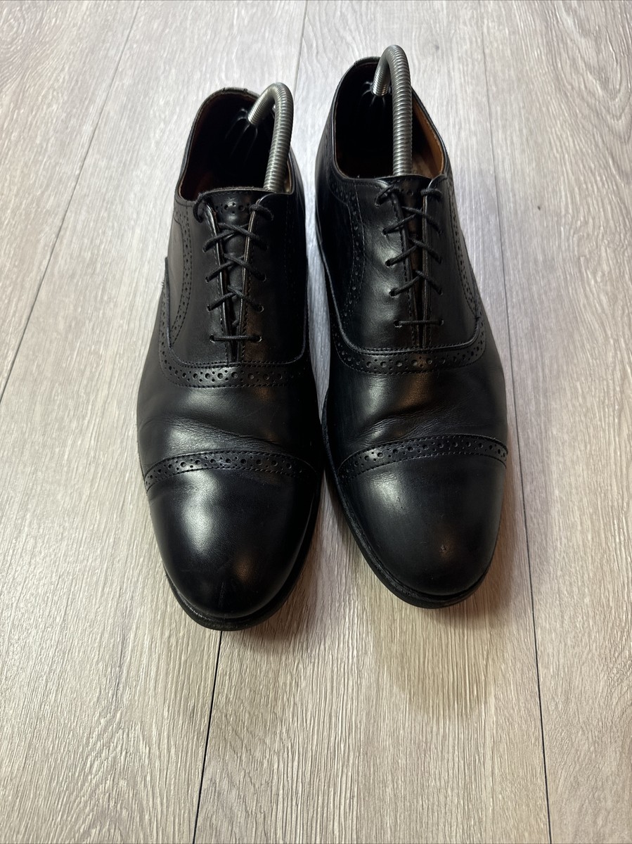 Allen Edmonds Van Ness Oxford Size 10 D Shoes Black Leather Cap