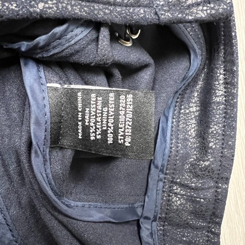 Table Eight Womens Black-Blue Lattice Biker Jacket Size 12 (new) - Picture 8 of 13
