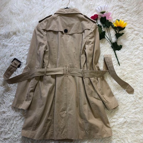 Burberry London Trench Coat Burberry Check Honey Beige Size USA8 / ITA42 202501M - Picture 10 of 10