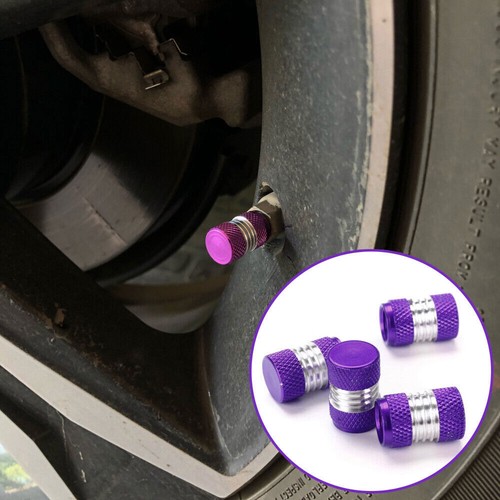 Purple Car Auto Tire Tyre Rim Wheel Air Valve Stem Dust Caps Cover Accessories - Picture 4 of 12