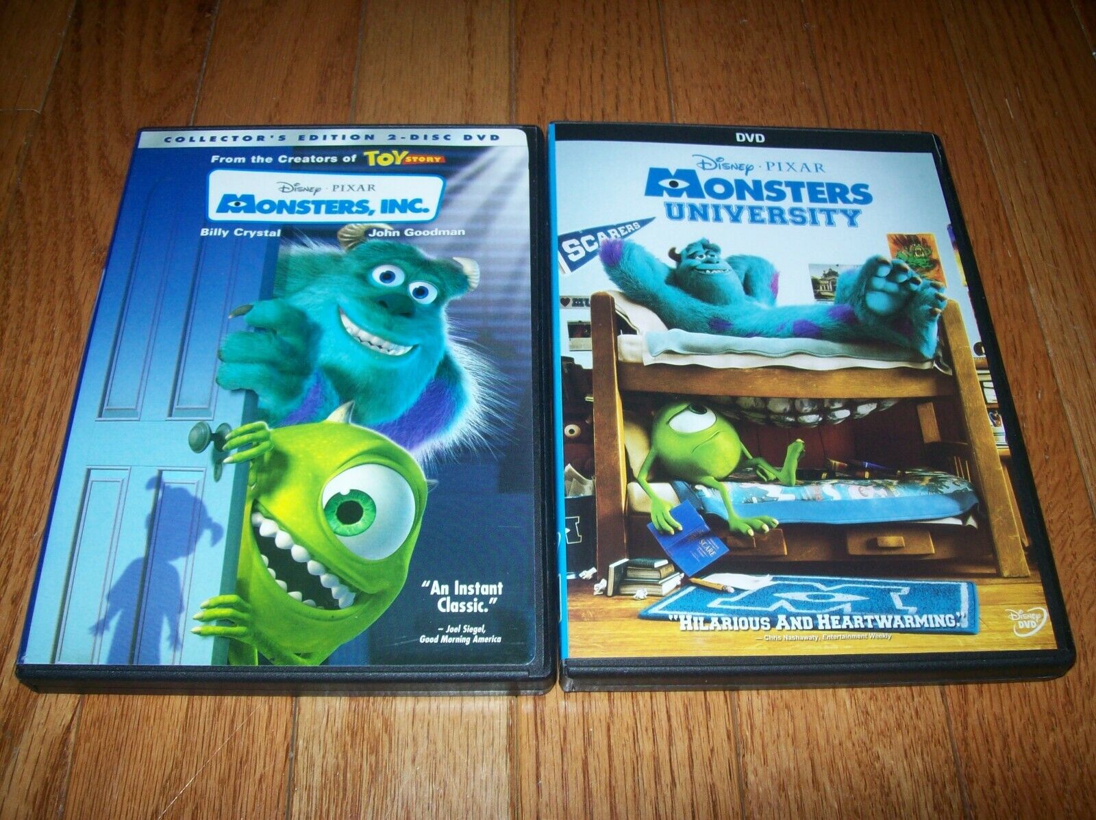 MONSTERS INC + MONSTERS UNIVERSITY 2 Blu-ray+ 2 DVD + BOTH W/ OOP SLIPCOVERS