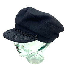 Authentic Greek Fisherman's Cap Made in Greece Black Wool Men's Hat