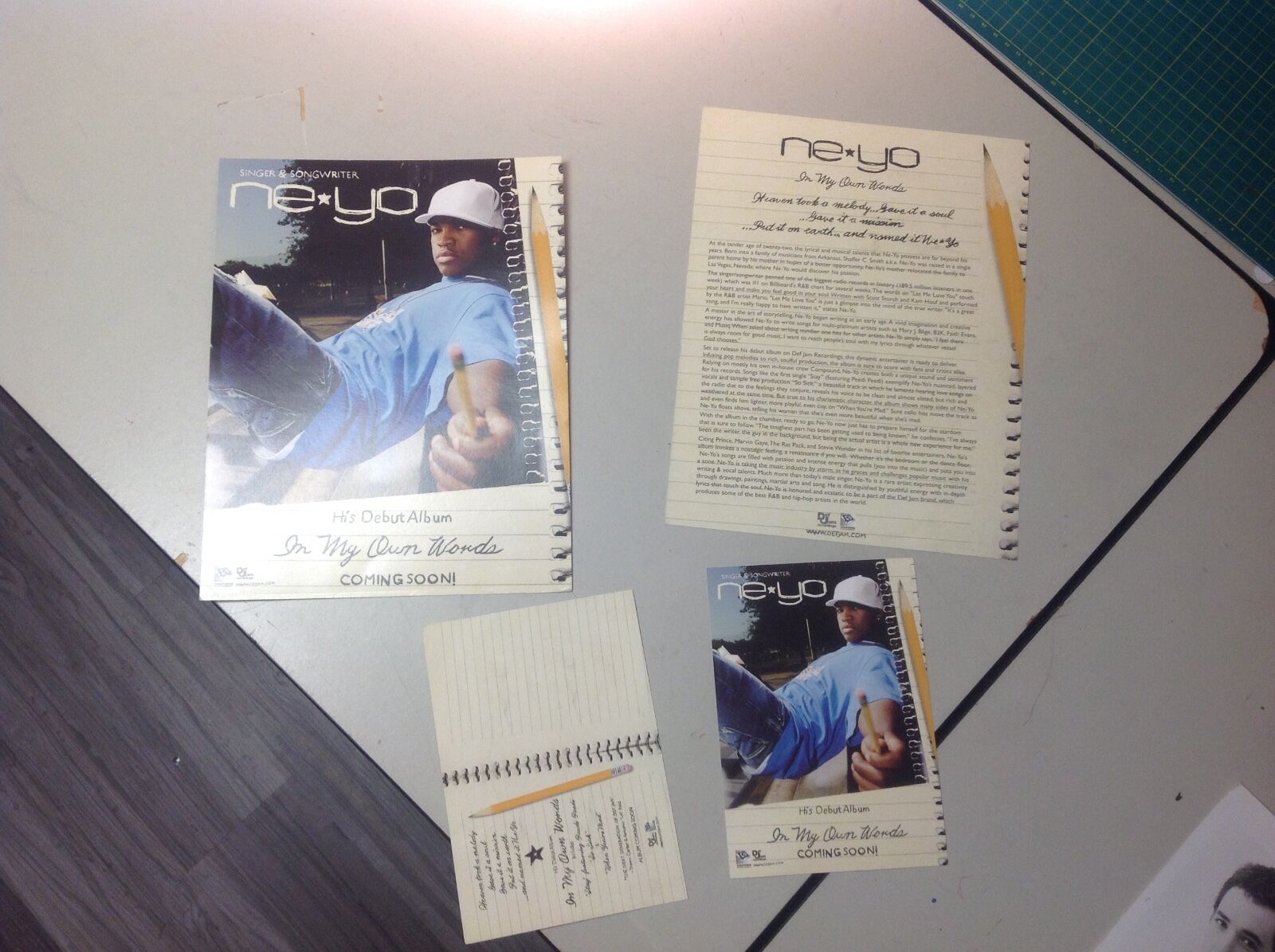 4 Cd Lp NE-YO promo cards mini hop rap. love hip musi posters Louisville-Jefferson County Mall Super sale period limited