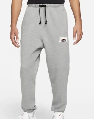 Nike Men's Jordan Sport DNA Fleece Jogger Carbon Heather Grey Size M