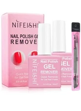 Gel Polish Remover & Nail Tools Nifeishi 2PACK NEW