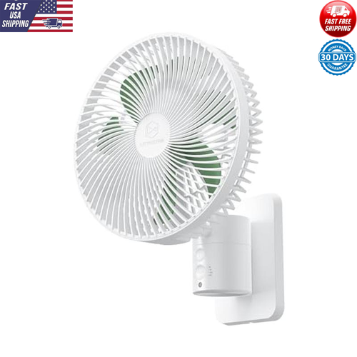 8 Inch Wall Mounted Fan Remote Control 90° Oscillation 4 Speed Quiet Timing New