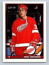 1991 Topps 341 Doug Crossman Detroit Red Wings